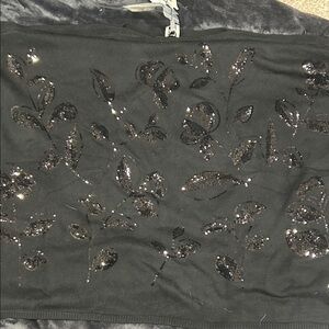 Anne Klein Black Sequin Embellished Top